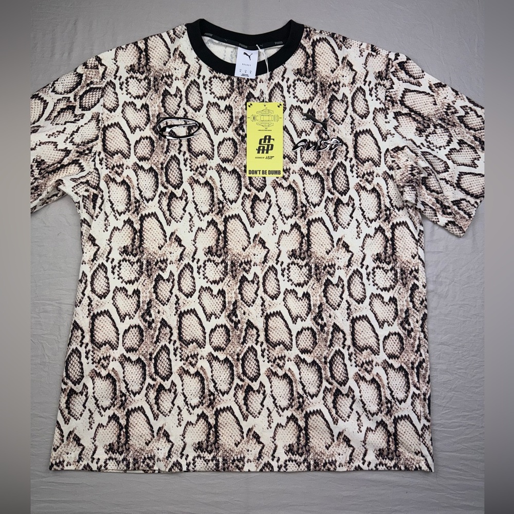 PUMA x A$AP Rocky Snakeskin Print Cotton T-Shirt men’s New‎ size XL